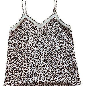 Nine West Spaghetti Strap Leopard Print Top